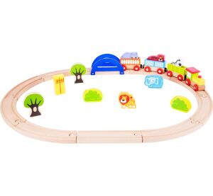 small foot My Zoo Wooden Train Track