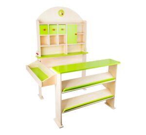 small foot Wooden sales stand green