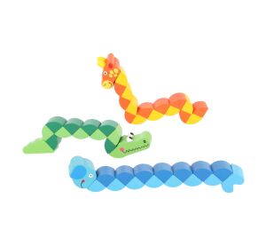 small foot Wooden coloured folding animals 1 piece