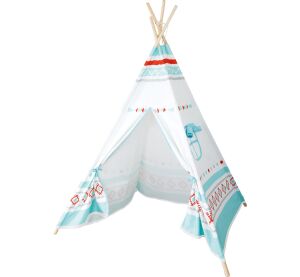 small foot White and blue tipi
