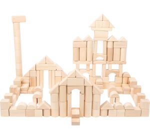 small foot Wooden cubes 200 pcs natural