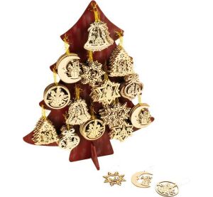 Small Foot Display Wooden Christmas Ornaments
