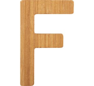 small foot Bamboo letter F