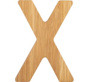 small foot Bamboo letter X