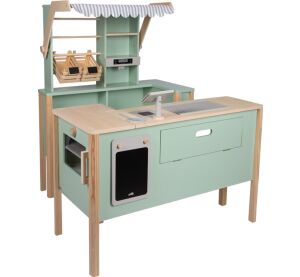 small foot Wooden shop and kitchen Tasty green