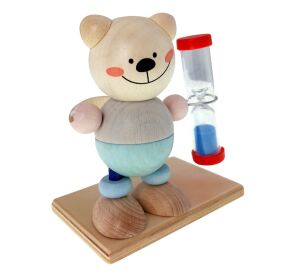Hess Hourglass teddy bear for measuring brushing time