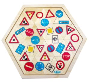Hess Puzzle Mosaic Traffic Signs 24 pieces