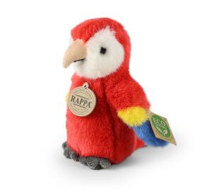 Rappa Plush parrot Ara 16 cm red ECO-FRIENDLY