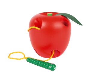 small foot Wooden Apple Stringing Game