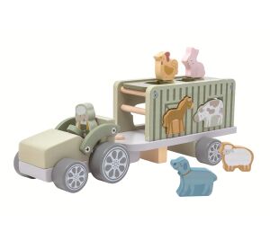2Kids Toys Wooden Car with Animals