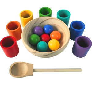 2Kids Toys Rainbow balls and cups 7 colours
