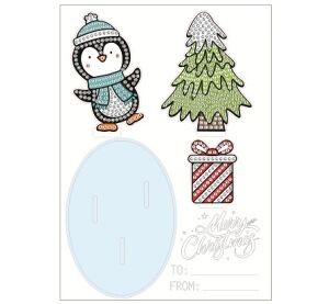 2Kids Toys Diamond Painting with Easel Christmas Penguin
