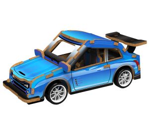 2Kids Toys 3D Wooden Puzzle Sports Car Blue