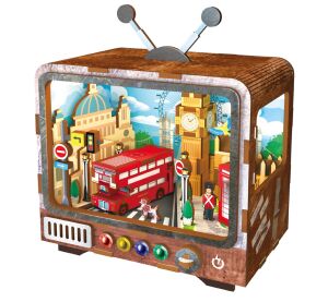 2Kids Toys 3D Wooden Puzzle Retro TV London