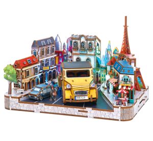 2Kids Toys 3D Wooden Puzzle Miniature Scene European Town