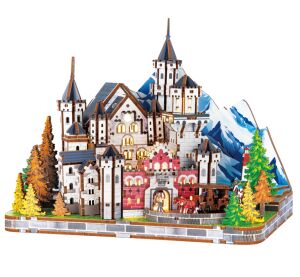 2Kids Toys 3D Wooden Puzzle Miniature Scene Neuschwanstein Castle