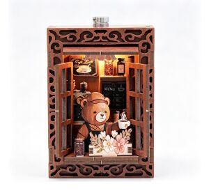 2Kids Toys 3D Wooden Puzzle Magnet Bear's Café