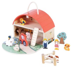 2Kids Toys Wooden Carry-Along Farmhouse