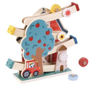 2Kids Toys Wooden Marble Run Farm