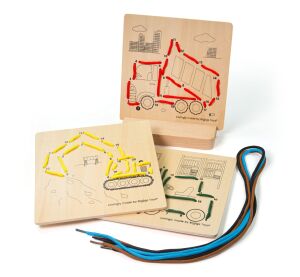 Bigjigs Toys Stringing by Numbers Building Machines