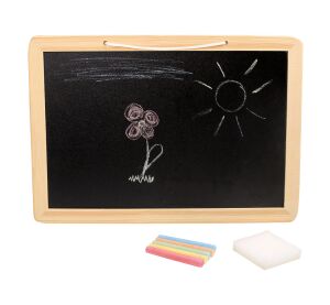 small foot Blackboard with chalk and sponge