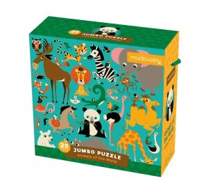 Mudpuppy Jumbo puzzle Animals from around the world 25 pieces