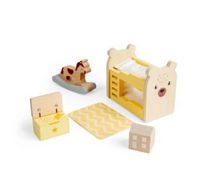 Bigjigs Toys Wooden furniture for a dollhouse Children's room