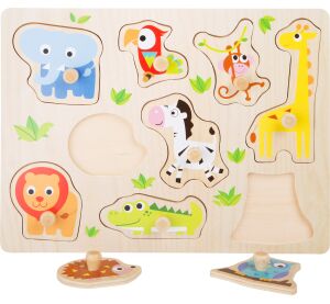 small foot Wooden insertion puzzle zoo