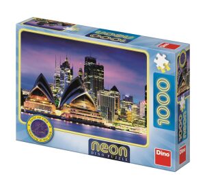 Dino Puzzle Opera in Sydney neon 1000 pieces