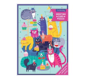 Mudpuppy Puzzle with wishes Cat party 12 pieces
