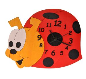 DoDo Children's wooden clock ladybug