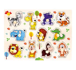Bino Wooden Puzzle Safari 11 pieces
