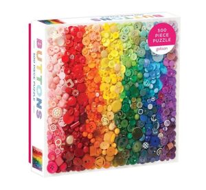Galison Puzzle Rainbow Buttons 500 pieces