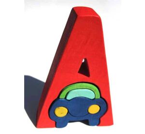 Fauna Alphabet letter A car