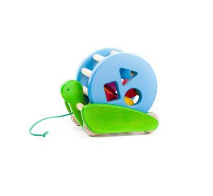 Bajo Pulling motor snail blue - shapes