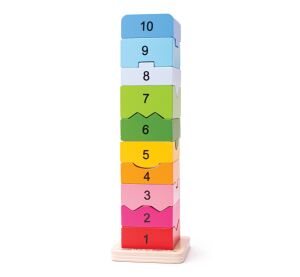 Bigjigs Baby Wooden Motor Tower with Numbers