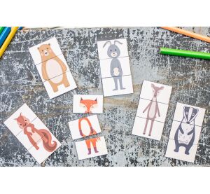 BeWooden Puzzle Head, body, legs - Fox
