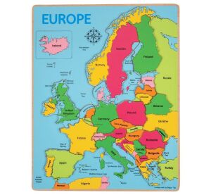Bigjigs Toys Wooden Puzzle Map of Europe 25 Pieces