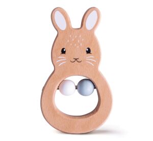 Bigjigs Baby Wooden Rattle Rabbit