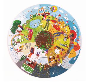 Bigjigs Toys Round Floor Puzzle Four Seasons 50 pieces