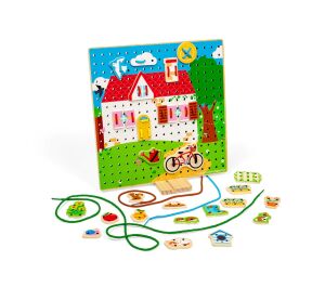 Bigjigs Toys Dressing board house