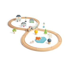 Bigjigs Toys Wooden Train Track by the Forest