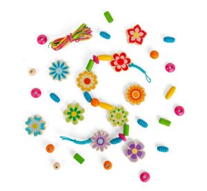 Bigjigs Toys Summer Flowers Wooden Bead Set