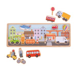 Bigjigs Toys Magnetic City Puzzle