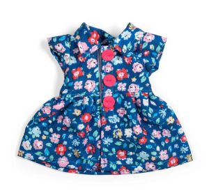 Bigjigs Toys Dark Blue Floral Dress for Doll 28 cm