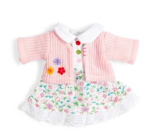Bigjigs Toys Floral Pink Dress and Cardigan for Doll 28 cm