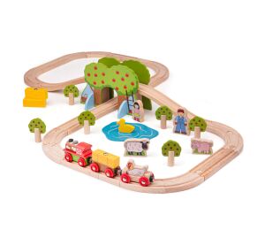 Bigjigs Rail Wooden Train Farm