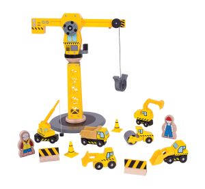 Bigjigs Rail Crane and Construction Machinery