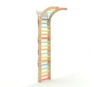 BusyKids Wooden home ladder with rainbow trapeze