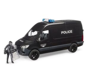 Bruder MB Sprinter with a police officer in heavy clothing